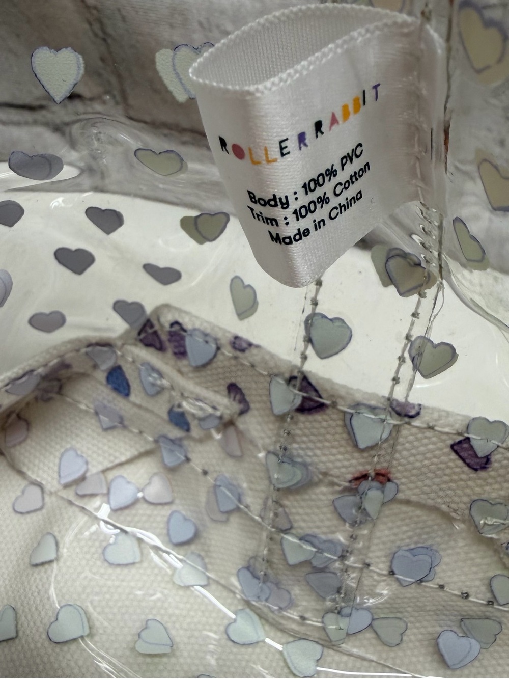 Roller Rabbit Multicolor Heart Clear Tote - Picture 5 of 12